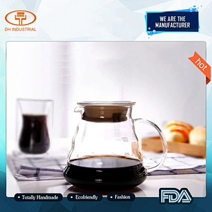 Eco-friendly hot and cold coffee kettle,tea glass pot with 350ml
