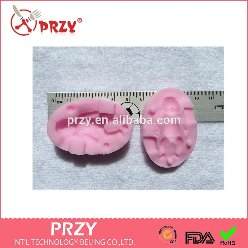 F1873 PRZY VERY TINY 3D Baby Silicone Mold ,Fondant Silicon Mold , Sleeping Baby Mold