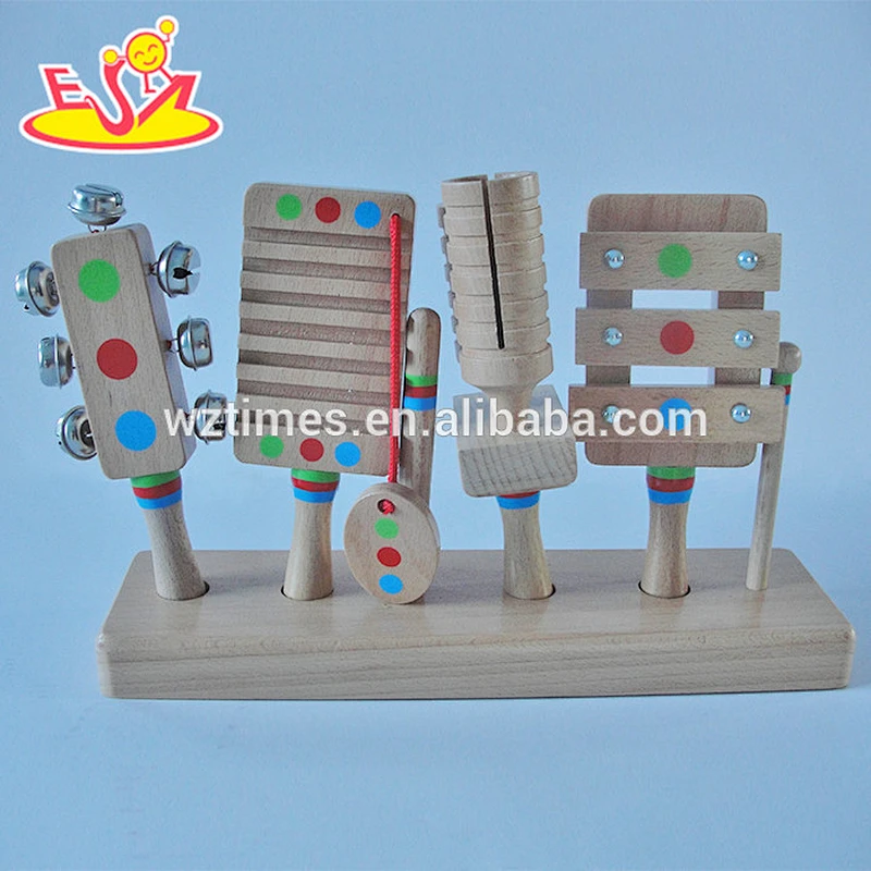 wholesale preschool wooden drum set for toddlers W07A107