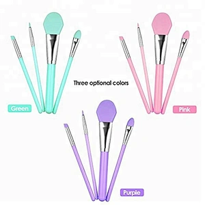 JZG 4PCS High Quality Silicone Head Mask Foundation Makeup Brush