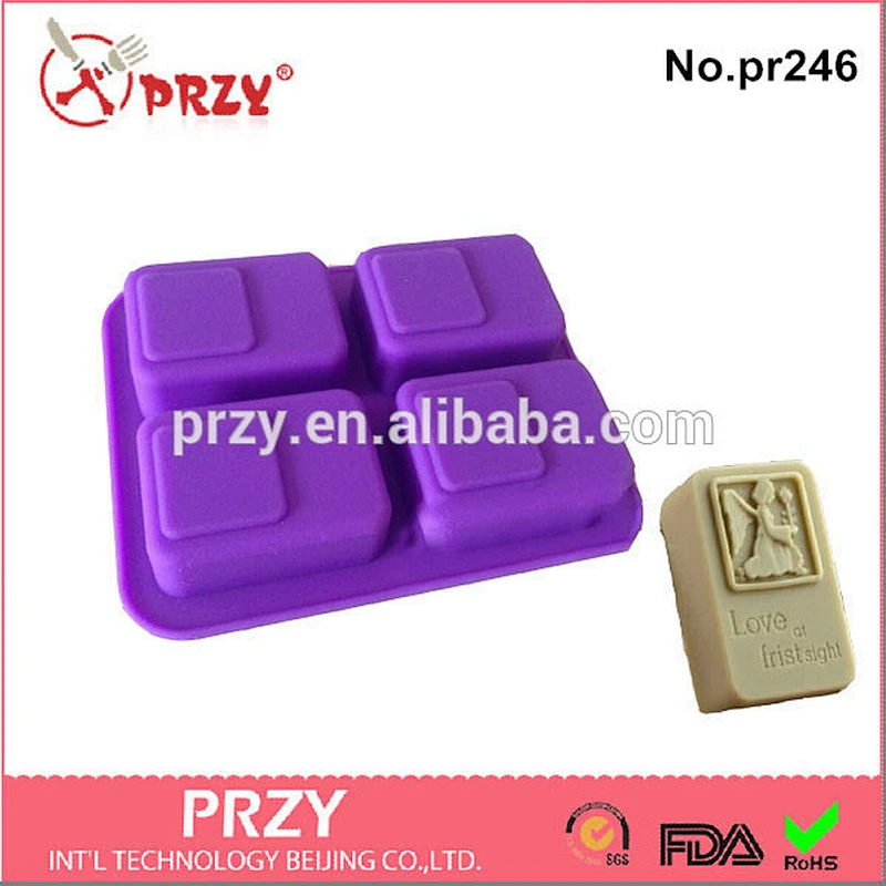 PR246 PRZY Angel stamp square soap mold