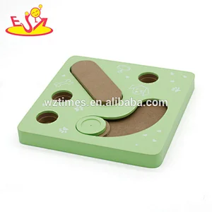 2018 Amazon top seller animal play game toy wooden learning dog toy with high value W06F085