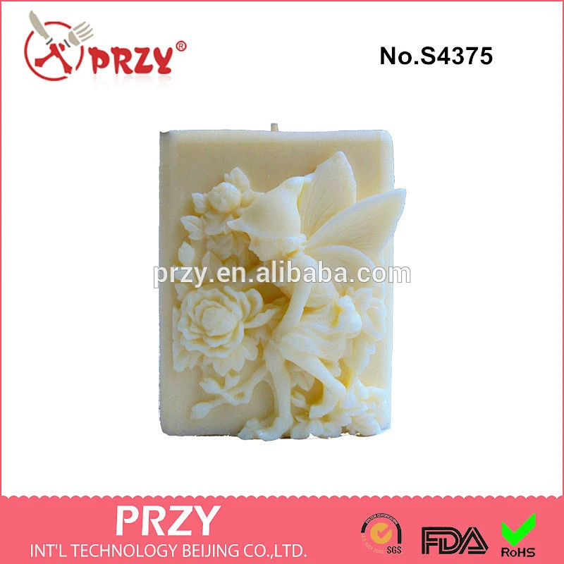 S4375 Spring Fairy Candle - Pillar Candle mold silicone soap mold