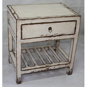 Chinese antique furniture Beijing pine wood red/black/ blue bedside cabinet