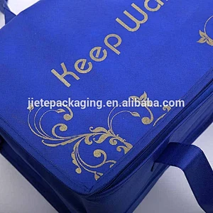 pp non woven keep warm shopping bag with zipper