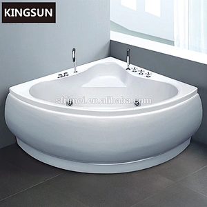 1350 x 1350mm Triangle Apron Massage Acrylic Portable Bath Tub for Adults