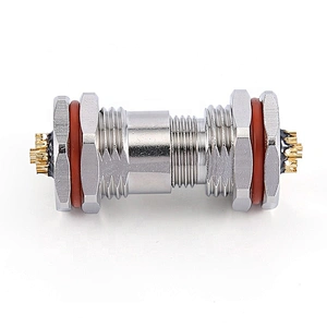 12pin M12 A Code metal front mount female waterproof connector 12pin male connector