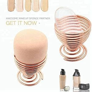 Wholesale foundation private label Sink beauty makeup cleaning facial body sponge holder metal