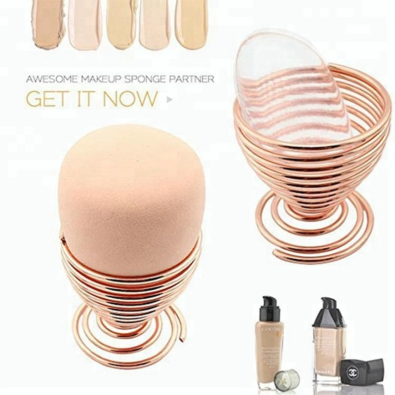 Wholesale foundation private label Sink beauty makeup cleaning facial body sponge holder metal