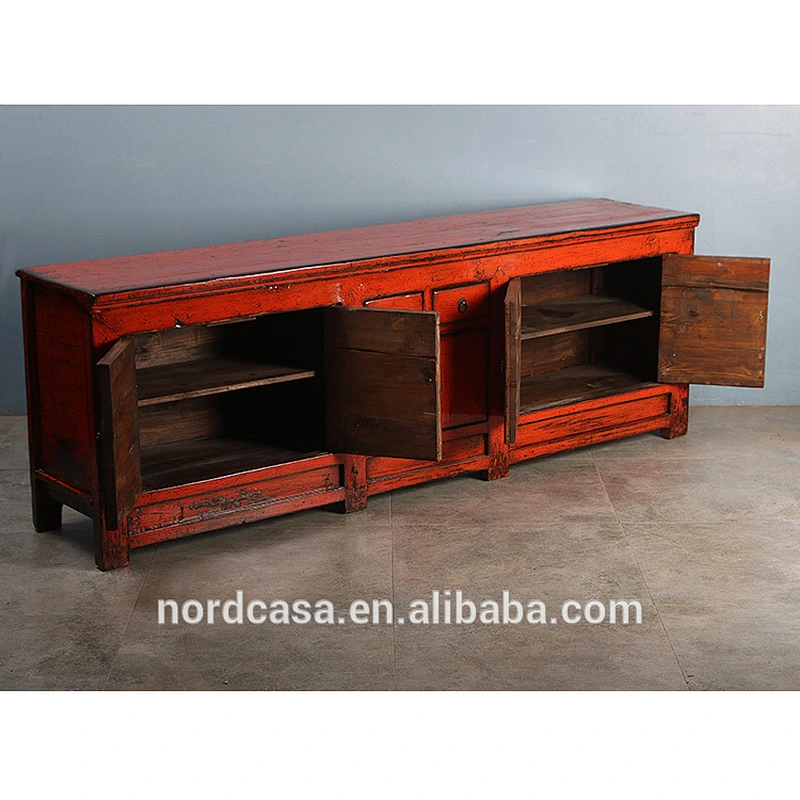 Chinese antique solid wood furniture tv cabinet high Glossy