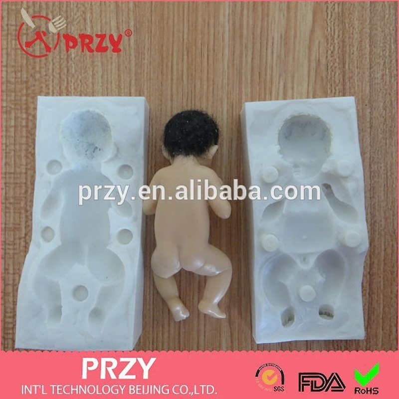 Fondant and Cake Mold,Lying Down Baby Silicone Mold