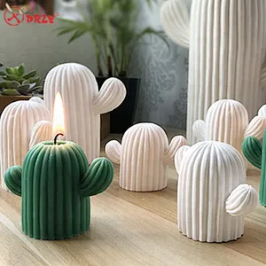 Big Succulent cactus Candle forms simulator 3D small Cactus aroma stone crafts mold planter soap Moulds