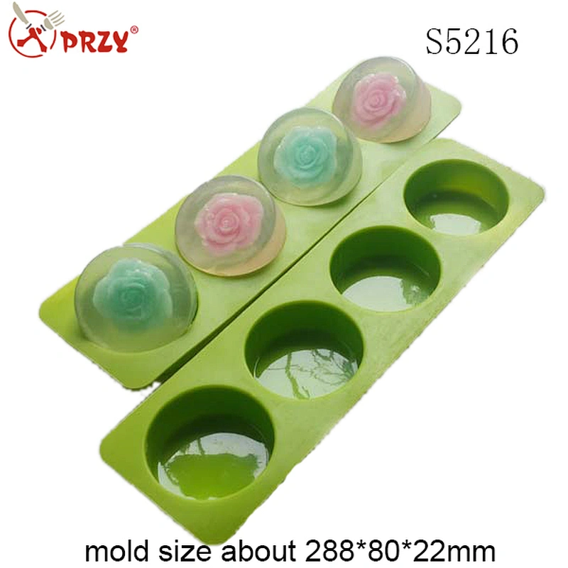 round shape 4 cavity silicone soap mold silicone jelly mold silicone molds for chocolate