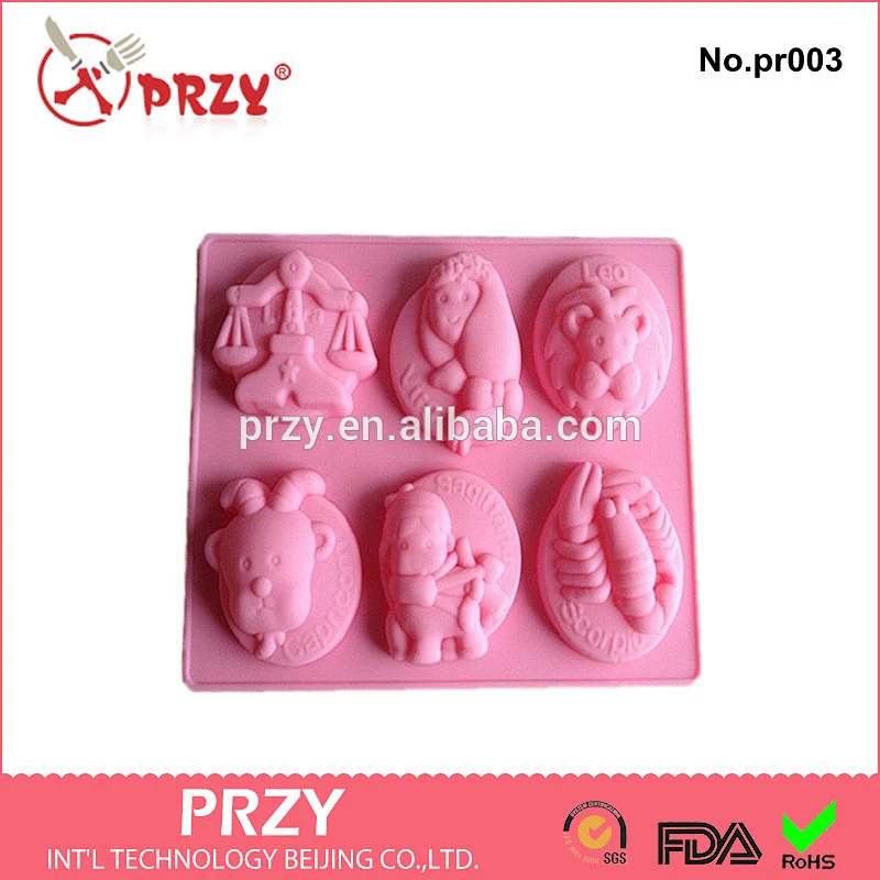 6 even Leo silicone handmade soap mold silicone cake mold cake tool diy easy mold release high temperature