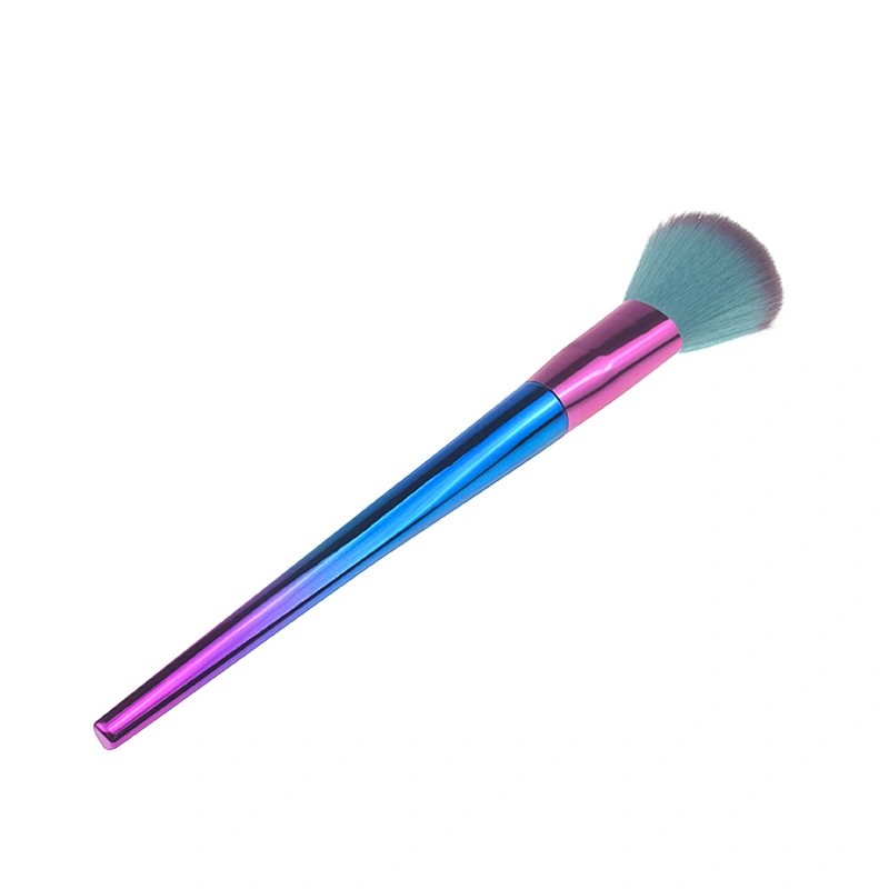 Wholesale cometic tools colorful personalized powder fan eyeshadow eyeline 4pcs makeup brush set