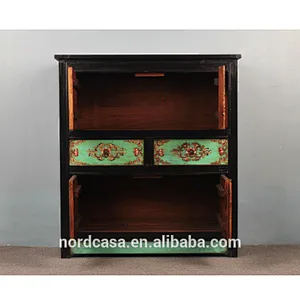 Chinese Antique furniture solid wood painted sideboard cabinet