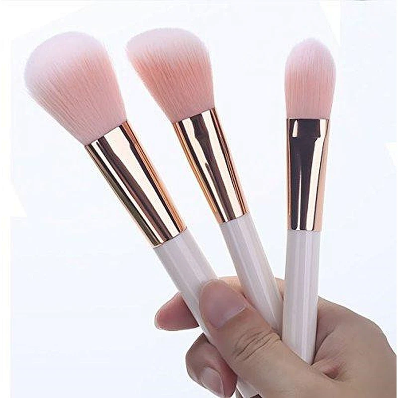 9pcs Professional Synthetic Hair Kabuki Makeup Brush Set with Case