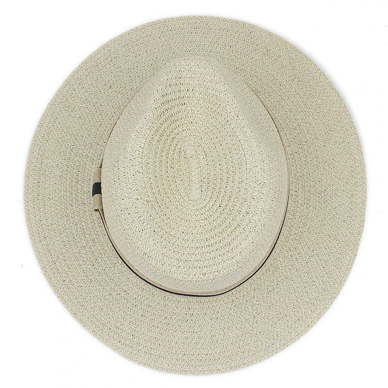 Fashion Men Women Paper Straw Panama Hat Woven Paper Straw Hat In Hollow