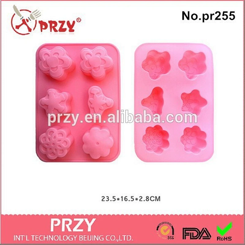 Flake 3 Design Silicone CupCake Mold/Soap Mold