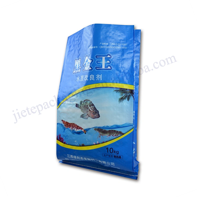 Moistureproof milde printed 10kg pp woven feed bag with PE lining for fertilizer,chemical,cement,tile adhesive and sugar