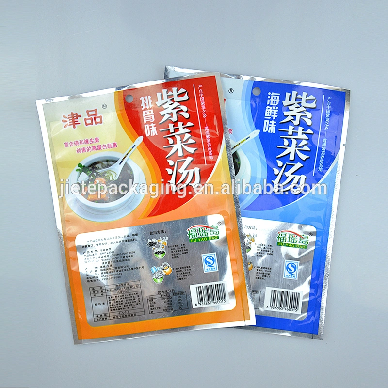 Food packaging vacuum PE bag for sea food, seaweed soup