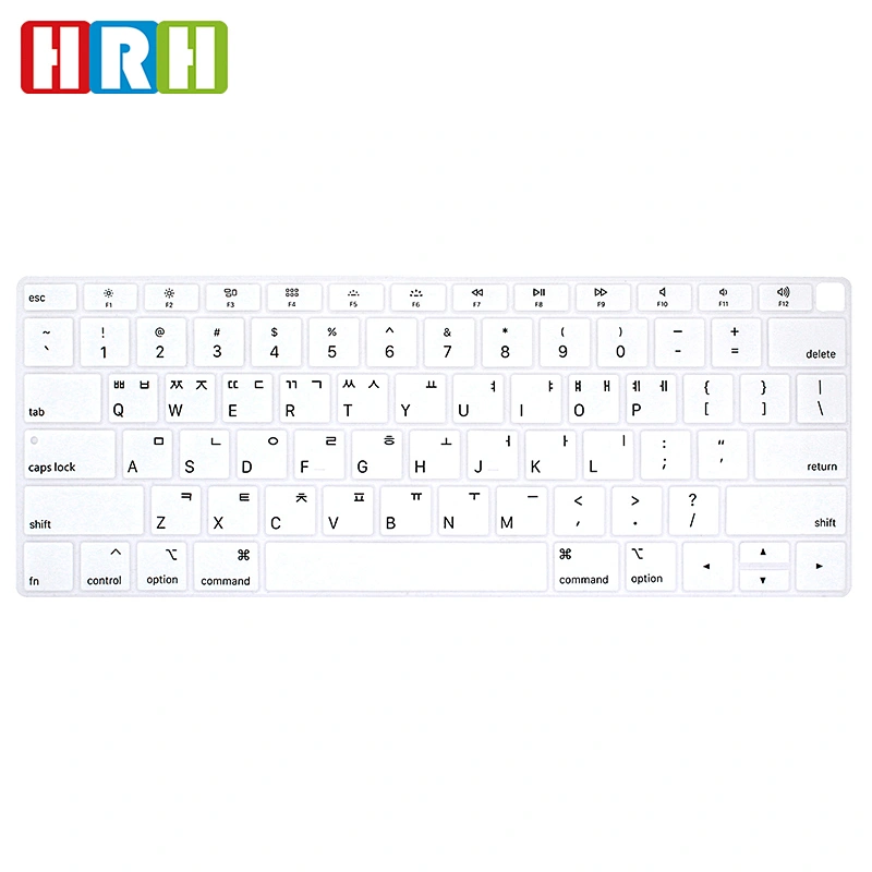 Korean custom silicone keyboard cover for MacBook Newest Air 13 Inch 2018 Release A1932 with Retina Display English Version