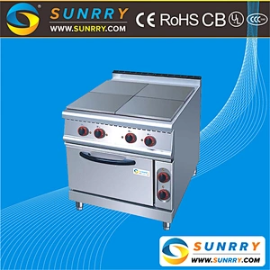 Top quality restaurant kitchen equipment stainless steel electric solid 4 single hot press plate