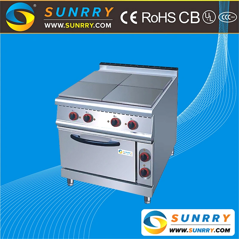 Top quality restaurant kitchen equipment stainless steel electric solid 4 single hot press plate