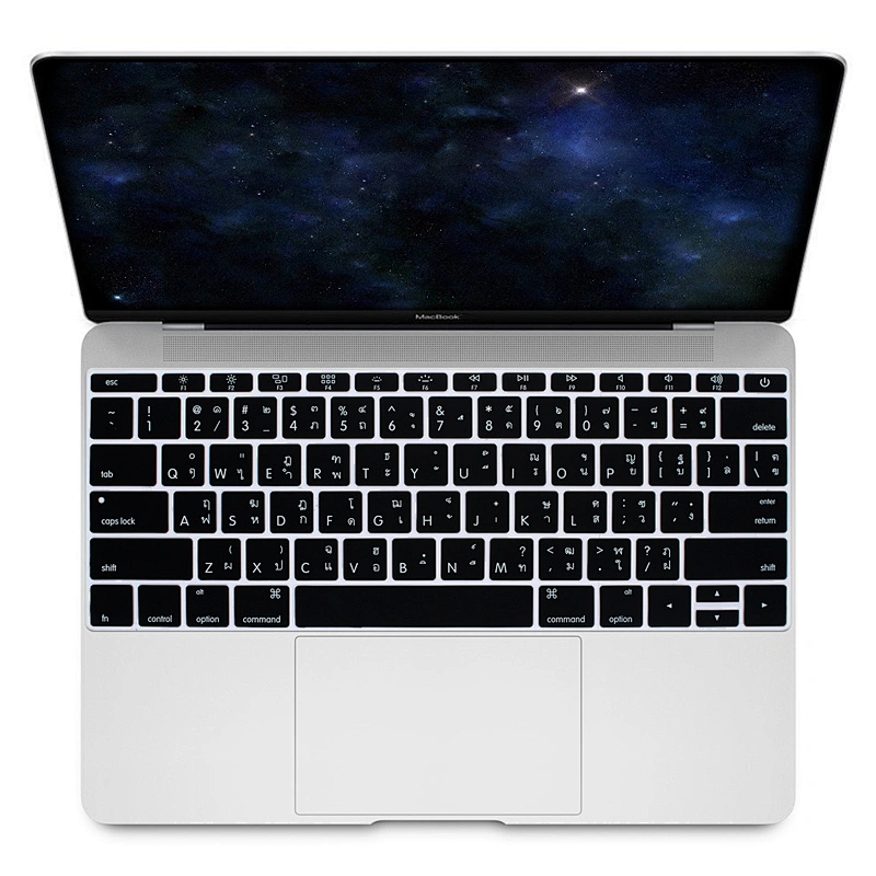 chinese computer laptop cover thai keyboard Silicone cover keyboard For macbook 12 retina english laptop keyboard