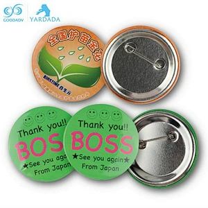metal pin button badge name badges with colorful CMYK printing logo