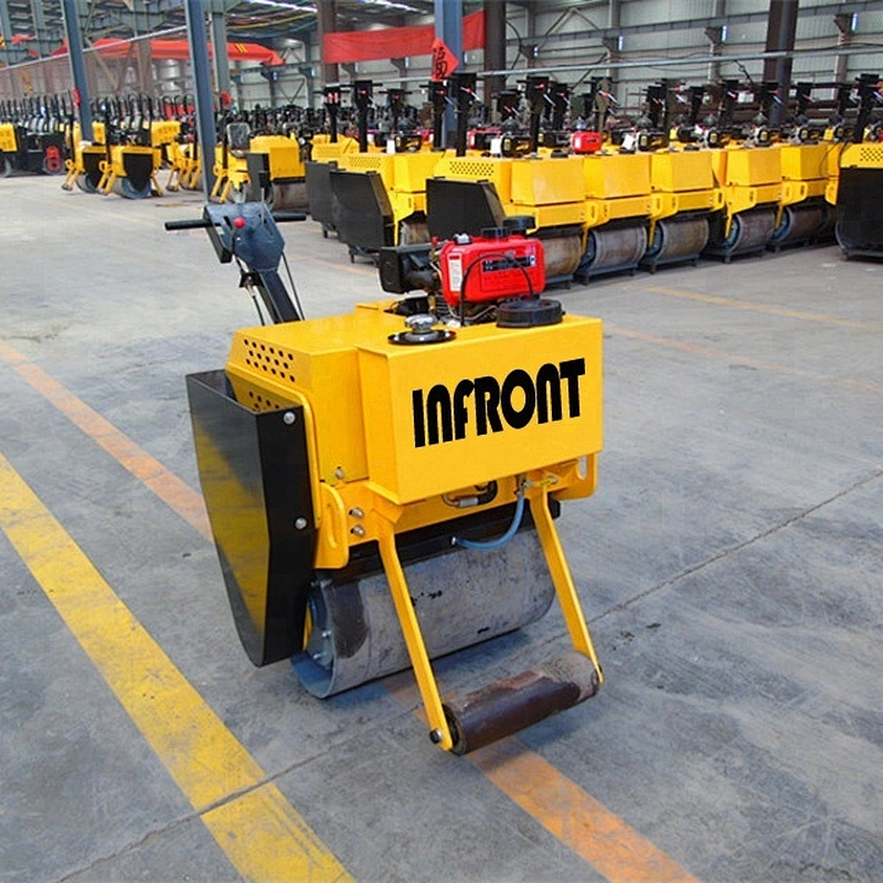 mini walk behind roller road machine mini road roller low price for hot sale