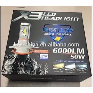 X3 series 9005 LED 6000lm H4 LED headlamp 50w car headlight for corolla accessories BULBS