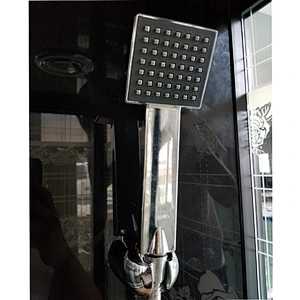 Pinghu Black Printed Tempered Glass Shower Cabin