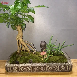Chinese style Cement succulent Moss planter molds Office retro Concrete flower pot decorations molds