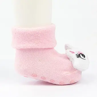 Oem Custom newborn cotton ankle socks non slip infant rubber sole toddler Socks baby cute kids