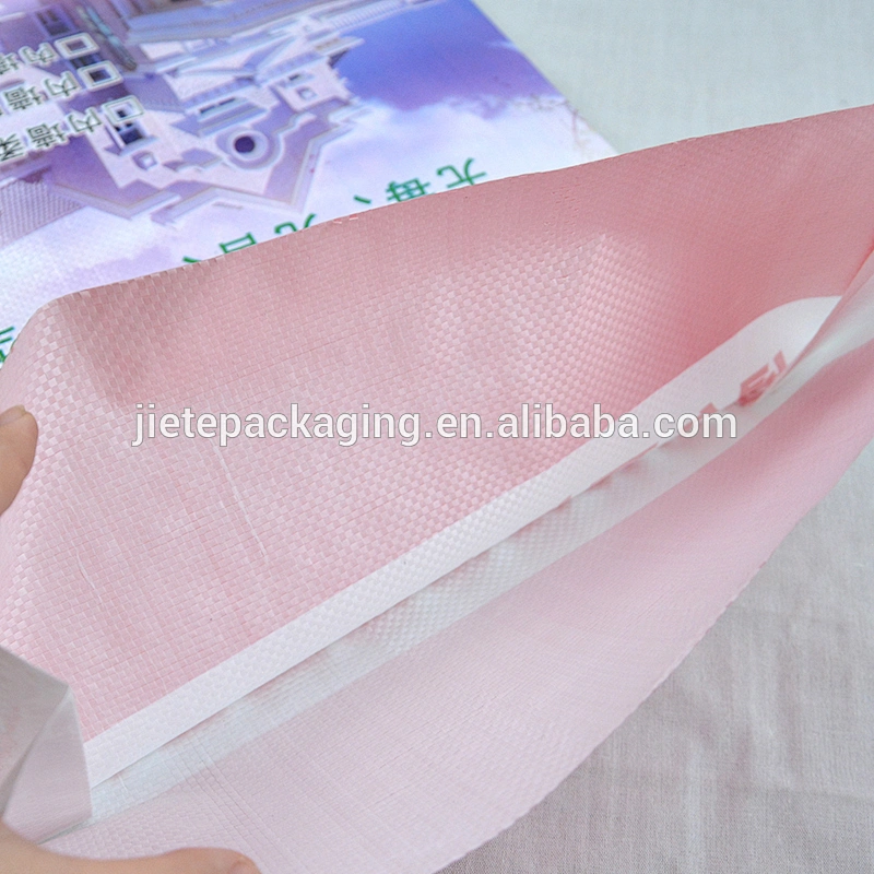 20kg white plastic pouch pp woven cement packaging bag for dry mortar,tile adhesive