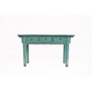 Chinese antique high glossy 3 drawer console table