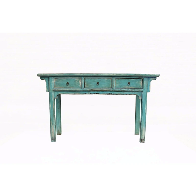 Chinese antique high glossy 3 drawer console table
