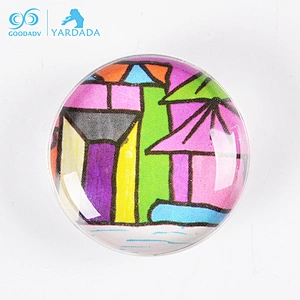 City Custom Printing Logo Tourist Souvenir Crystal Glass Fridge Magnets