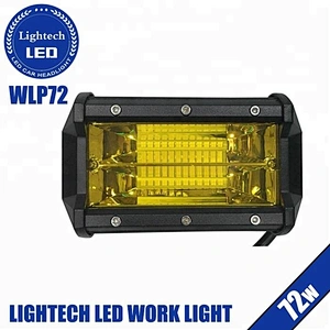 Lightech Wholesale 12v Off-road 5Inch White Amber 72W LED Work Light