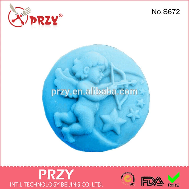 S672 PRZY silicone craft angel soap mold