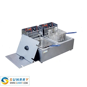 High Quality Commercial Economic Electric Deep Fryer with 2 tanks 2 baskets for Sale
