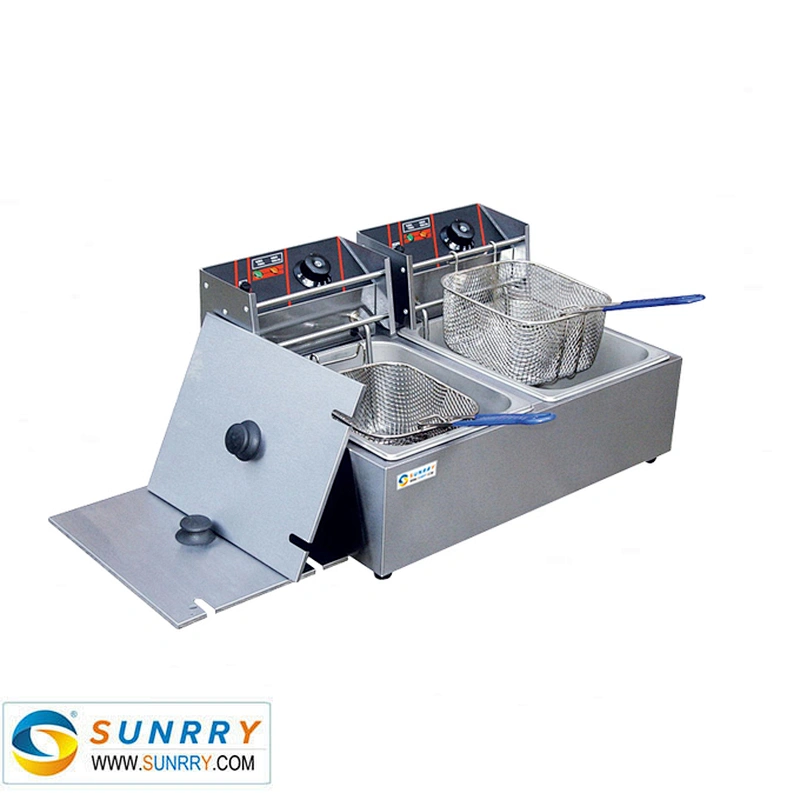 High Quality Commercial Economic Electric Deep Fryer with 2 tanks 2 baskets for Sale