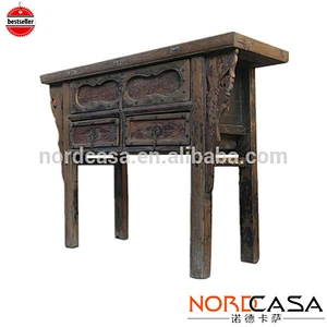 Wholesale best selling Chinese antique reproduction furniture reclaimed wood vintage long console table