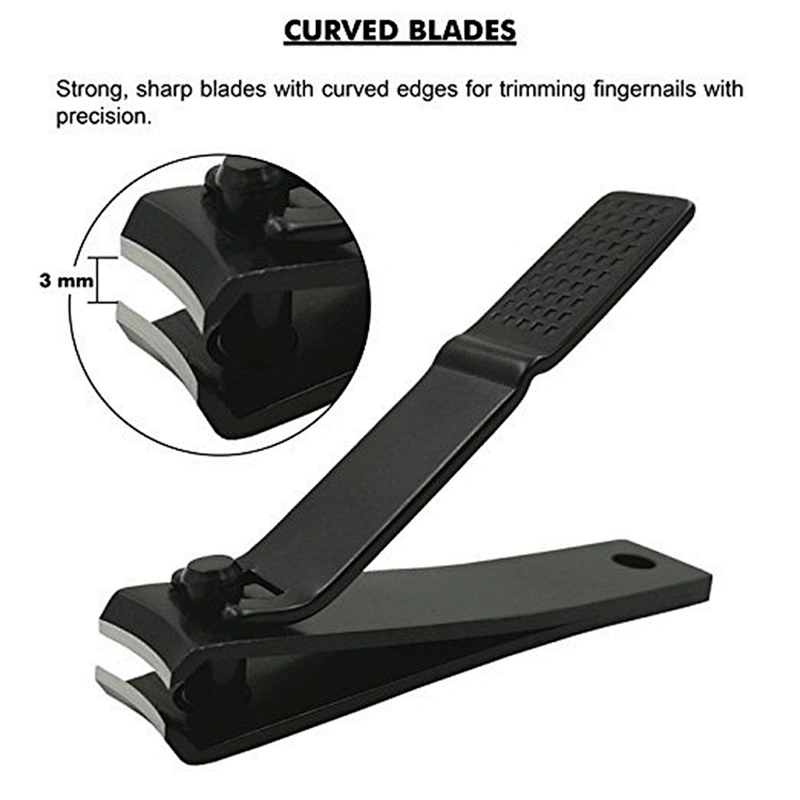 Cheap black nail clipper set stainless steel kits