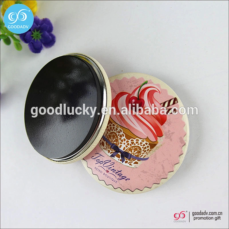 Custom design advertising promotional magnets round tin fridge magnet sticker