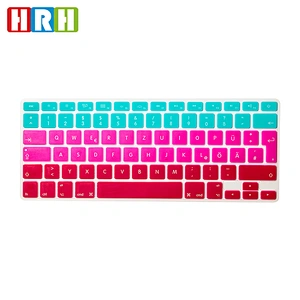 custom silicone language silicone rainbow keyboard cover protector laptop keyboard skin for macbook macbook pro retina display