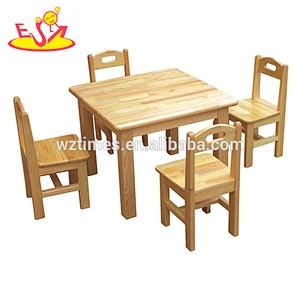 Wholesale Square table and chair wooden school furniture cheap square table and chair furniture suppliers W08G211