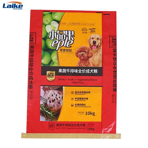 high quality laminated bopp adult dog feed woven bag for dog food