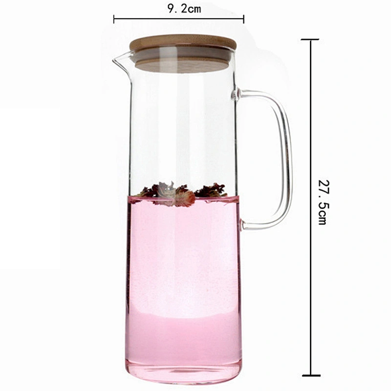 Classic Handmade Heat Resistant Height Glass Teapot With wooden plug